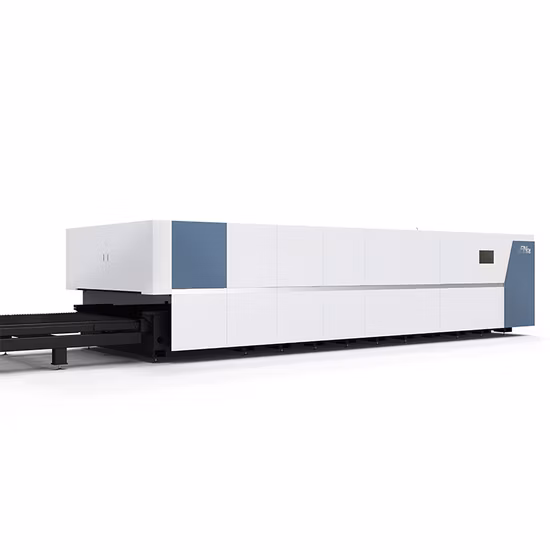 Máquina CNC de corte a laser de fibra de cobertura completa Ipg de alta precisão com mesa de troca 3000W
