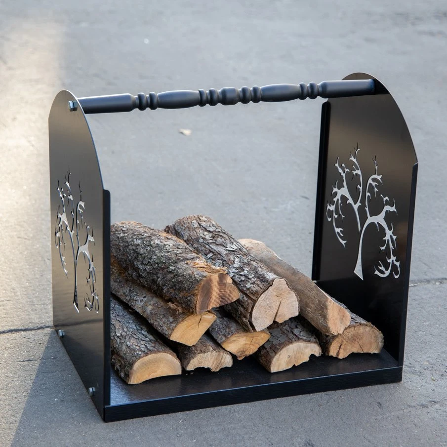 Firewood Storage Rack with Laser Cutting.